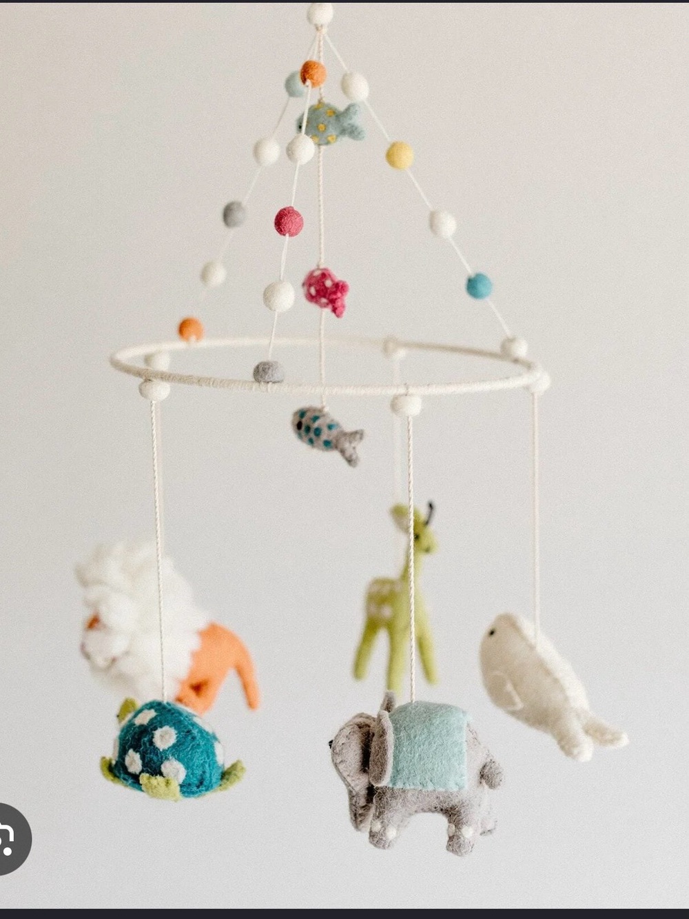 Pehr Noah’s Ark Felt Animal Mobile - Multicolor Nursery Hanging Toy